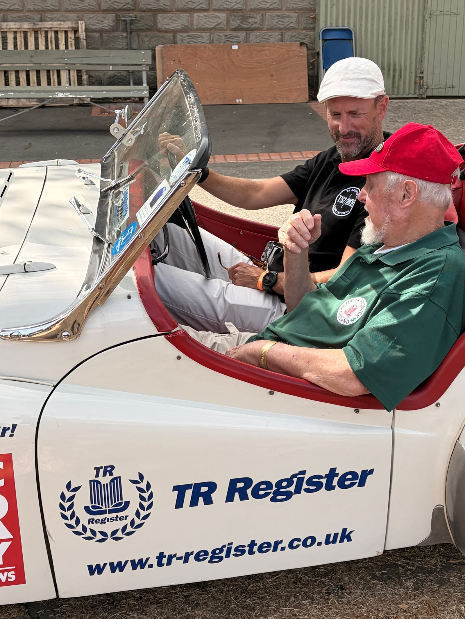 Andy in TS2's driver's seat, talking to a member of the TR Register team