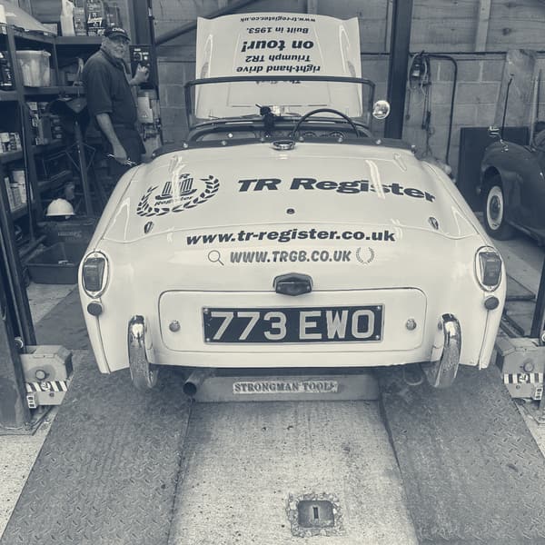 Back at the 4 post. #TriumphTR #trregister #TS2