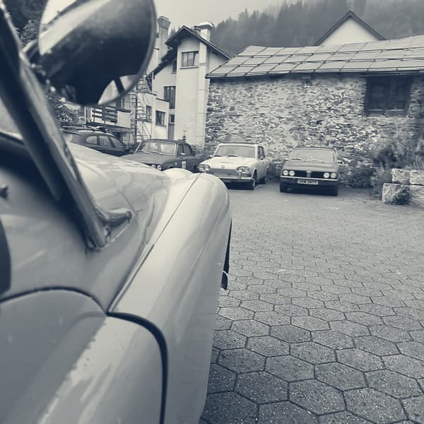 Andermatt Hotel. 10 miles of fog and switchbacks. #TriumphTR #TS2 #trregister